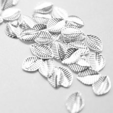 画像4: メタルパーツ リーフ  ゴールド＆シルバー 2x5mm 100個［メール便OK］ (4)