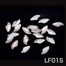 画像6: メタルパーツ リーフ  ゴールド＆シルバー 2x5mm 100個［メール便OK］ (6)