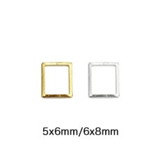 画像1: カーブ付 フレームパーツ スクエア 20個［メール便OK］ (1)