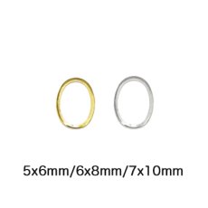 画像1: カーブ付 フレームパーツ オーバル 20個［メール便OK］ (1)