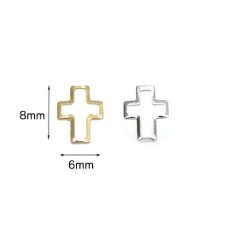 画像1: カーブ付 フレームパーツ クロス 20個［メール便OK］ (1)