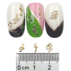 画像10: 在庫処分 ジェル埋込OK 極薄 ソフトパーツ アルファベット シルバー［メール便OK］ (10)