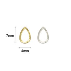 画像1: カーブ付 フレームパーツ ドロップ 20個［メール便OK］ (1)