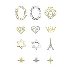 画像1: ジェル埋込OK 極薄 ソフトパーツ シェイプ 20個［メール便OK］ (1)