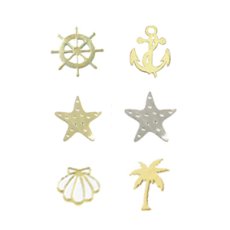 画像1: ジェル埋込OK 極薄 ソフトパーツ サマー 20個［メール便OK］ (1)