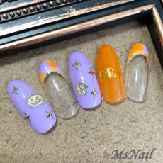 画像8: ジェル埋込OK 極薄 ソフトパーツ ハロウィン ゴールド 20個［メール便OK］ (8)