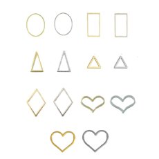 画像1: ジェル埋込OK 極薄 ソフトパーツ 中抜き フレーム 20個［メール便OK］ (1)