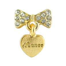 画像1: ネイルジュエリー ガーリースウィング ゴールド 2個 MD48［メール便OK］ (1)