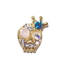 画像1: ネイルジュエリー リッチスカル ゴールド MD548［メール便OK］ (1)