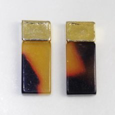 画像1: 在庫限り★SHAREYDVA　Donaclassy レクタングル　ローアンバー (2P)［メール便OK］ (1)