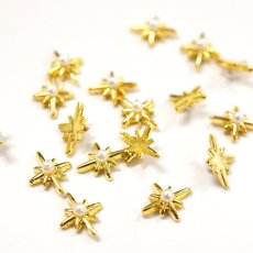 画像2: メタルパーツ キラリン パール ゴールド 8x7mm 5個 DZ39［メール便OK］ (2)