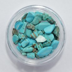 画像1: リアルストーン 天然石 ターコイズ ケース入 ［メール便OK］ (1)