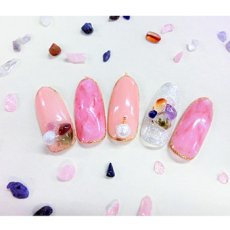 画像2: 在庫限り Nail Labo ナチュラルストーン アメジストMix 約2g［メール便OK］ (2)