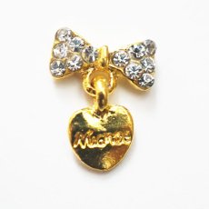 画像2: ネイルジュエリー ガーリースウィング ゴールド 2個 MD48［メール便OK］ (2)