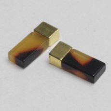 画像2: 在庫限り★SHAREYDVA　Donaclassy レクタングル　ローアンバー (2P)［メール便OK］ (2)