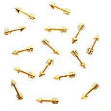 画像6: ネイルジュエリー アロー  ゴールド 5個［メール便OK］ (6)