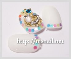画像2: ネイルジュエリー リッチスカル ゴールド MD548［メール便OK］ (2)