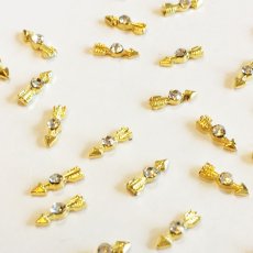 画像2: ネイルジュエリー アロー  ゴールド 5個［メール便OK］ (2)