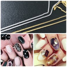 画像4: ネイルチェーン ゴールド/シルバー 50cm［メール便OK］ (4)