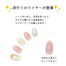 画像2: ネイルアートワイヤー 0.2mm（50cm）［メール便OK］ (2)