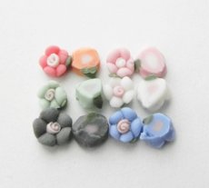 画像2: 在庫限り★セラミック 3Dフラワー 5個［メール便OK］ (2)