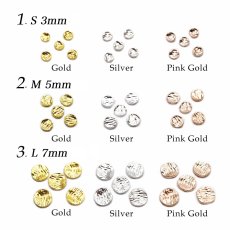 画像3: メタルスタッズ ウェーブコイン 5個［メール便OK］ (3)