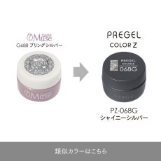画像5:  PREGEL カラーZ  シャイニーシルバー PZ-068G　3g［メール便OK］ (5)