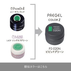 画像5:  PREGEL カラーZ ビビッドグリーン PZ-020N　3g［メール便OK］ (5)